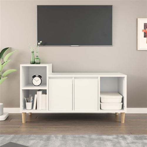 Vidaxl Blanc Meuble Tv Mn20075 - Bois - Image 3