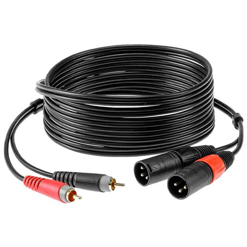 Non Communiqué Klotz Bretelle 2X Rca Mâles / 2X Xlr Mâles, 1M Câble Bretelle