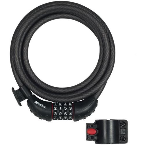 Antivol Pour Vélo - Master Lock - 8120Eurdpro - Câble Torsadé En Acier - 1,8 M De Longueur
