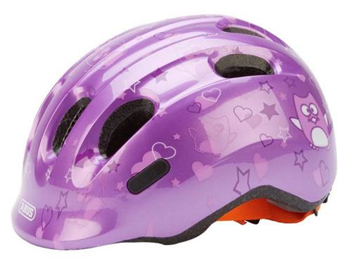 ABUS Casque de vélo Girl Smiley 2.0 Purple Star 45-50 cm