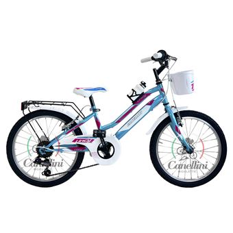 Vélo Fille Canellini VTT LINCY 20 6V - Bleu Clair/Fuchsia - 1