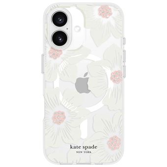 Coque MagSafe pour iPhone 16 Design Hollyhock Floral Kate Spade Transparent - 1