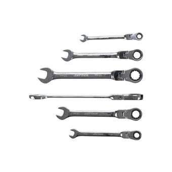 Jeu De 3 Clés Mixtes à Cliquet BGS 1556 - 4 Tailles Par Clé, 72 Dents, Acier Chrome-vanadium