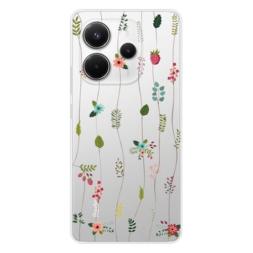 Coque en silicone - Compatible Xiaomi Redmi Note 14 4G - design montee de fleurs