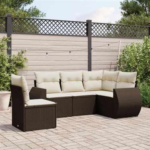 Non Communiqué Marron Vidaxl Salon De Jardin Modulable 5 Personnes Resine Tressee X 71 X 69 5 Pieces