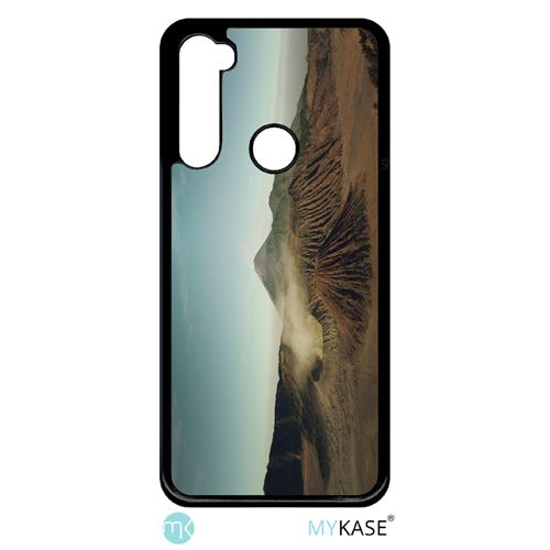 Coque My-Kase pour Note 8t - montagne avec volcans desert - Plastique Noir