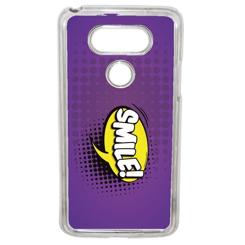 Coque Smile Fond Mauve Compatible G5 Transparent