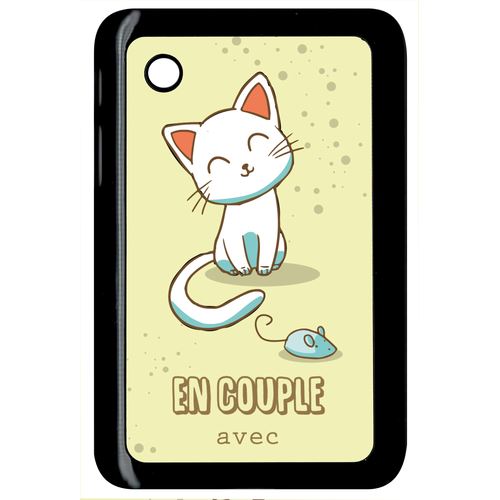Coque samsung galaxy tab 2 p3100 en couple avec mon chat fond jaune