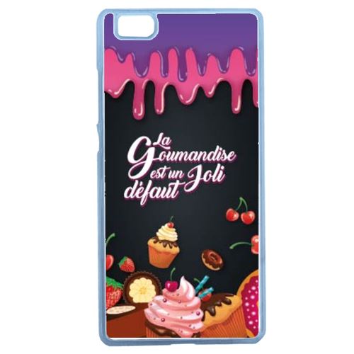 Coque La Gourmandise Est Un Joli Defaut Fond Noir 01 Compatible Huawei Ascend P8 Lite Transparent