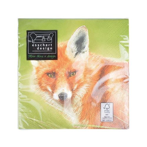 Esschert Design - Serviette en papier de soie avec motifs (Lot de 20) Renard
