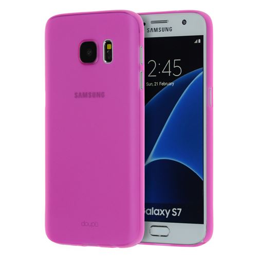 doupi UltraSlim Coque pour Samsung Galaxy S7 Edge (arqué) fin mat ultra mince et ultra léger Bumper Cover Housse de Protection Shell Coque, Rose