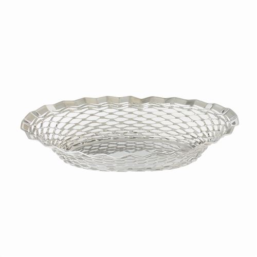 Corbeille à pain ovale 25x18 cm en inox - Roger Orfèvre - Argent - Inox