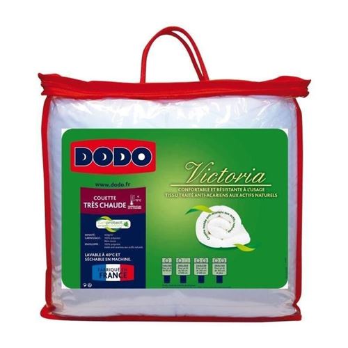 DODO Couette tres chaude 420gr/m² anti-acariens VICTORIA 220x240 cm blanc