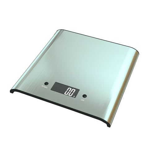 La cuisine électronique Digital balance l'acier inoxydable d'affichage à cristaux liquides d'exactitude 5 kilogrammes - Argent