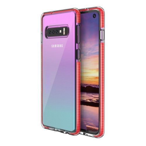 Coque en TPU Hybride bicolore résistant aux chocs rouge pour votre Samsung Galaxy S10