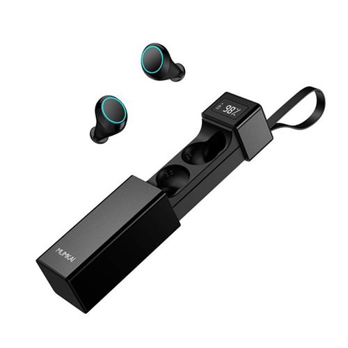 [bluetooth 5.0] TWS True HIFI Écran Numérique Écouteur Touch Bruit Annulant IPX7 Écouteurs Sport Imperméables Avec Micro pour Xiaomi Huawei - Noir
