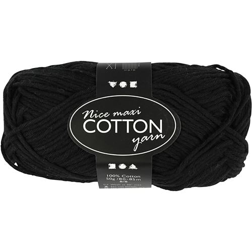 Creotime cordon en coton 85 m noir