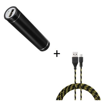 Pack Batterie pour SONY Xperia XA Ultra Smartphone Micro USB (Cable Tresse 3m + Batterie Chargeur Externe) Android 2600mAh (ROSE BONBON) - 1