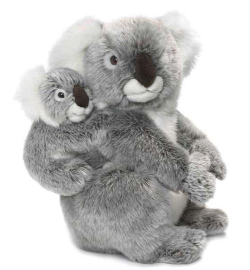 Peluche WWF maman koala 28 cm avec bébé