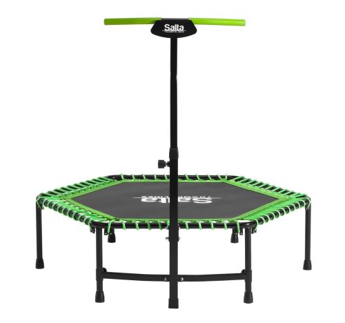 Trampoline Fitness Salta Ø 128 cm vert avec poignée amovible et réglable