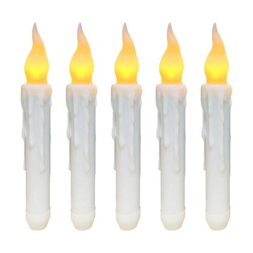 Homemory 5PCS à piles LED sans flamme lumières Bougies conicité_Kiliaadk218