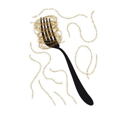 Komar Pasta, Sticker Murale - 100x70 cm