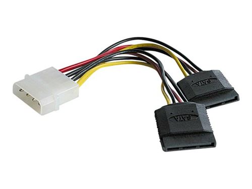 Lindy - Netspanningsadapter - SATA-voeding (M) naar 4-PIN interne voeding (M) - 15 cm