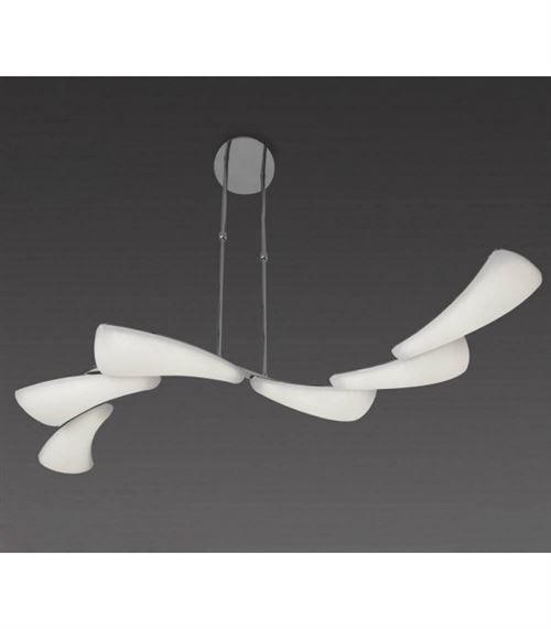 Suspension Mistral télescopique 36W LED Line 3000K, 3240lm, chrome poli/acrylique givré