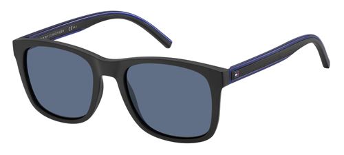Tommy Hilfiger lunettes de soleil TH 1493/S D51 53KU lunettes de soleil pour hommes noir/bleu
