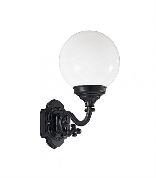 Applique Murale noire de jardin Rotonda 1 Ampoule Hauteur 38 Cm
