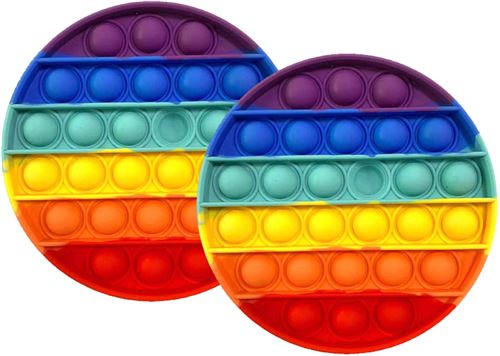 Fidget Toy Silicone Rond Multi-couleurs [LOT 2] Jeu Anti Stress Push Pop It Jouet Toys Bubble Phonillico®
