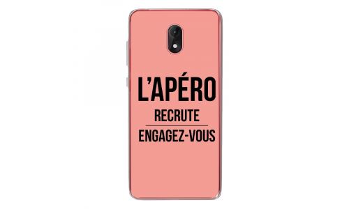 Coque souple pour Wiko Lenny 5 avec impression Motifs l'apéro recrute rose