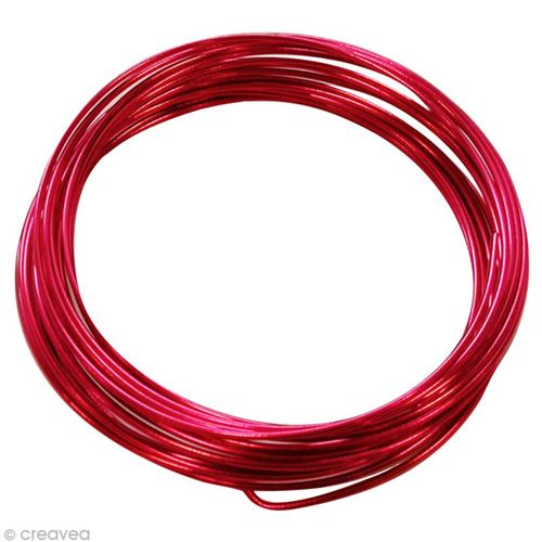Fil aluminium 1,5 mm - Rouge - 5 m