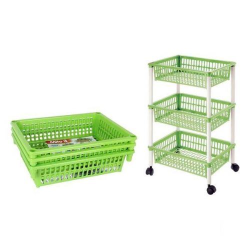 Chariot à légumes Tontarelli Démontable 3 Tiroirs (40 X 29 x 62 cm) - Vert