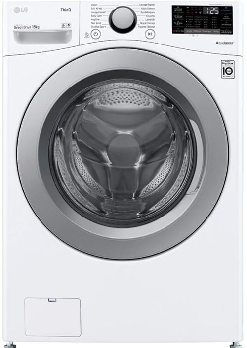 LG F51P14Wh - Machine À Laver - WiFi - Largeur : 70 Cm - Profondeur : 77 Cm - Hauteur : 99 Cm - Chargement Frontal - 127 Litres - 15 Kg - 1060 Tours/Min - Blanc