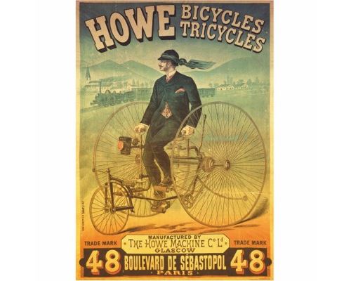 Puzzle 1000 Pièces : Poster vintage - Howe Bicycles et Tricyles, DToys