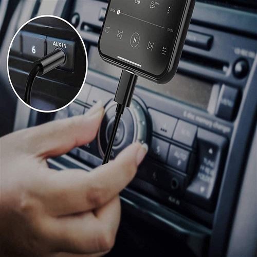 Unnderwiss Cable audio auxiliaire de voiture pour iPhone [Certifié