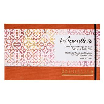 Carnet aquarelle - 15 x 25 cm - 20 feuilles - 300 g - 1