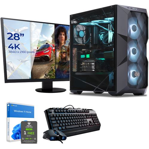Pack PC Pro Gamer Watercooling, AMD Ryzen 9 5900X, Radeon RX6900 XT, 64Go RAM, 1To SSD 970 Evo, 3To HDD, écran 28 4K, c/s et Win 10