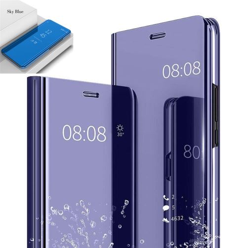 Etui Housse XIAOMI REDMI NOTE 6 PRO Clear Miroir Coque Transparent Folio Bleu