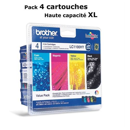 Brother LC1100HY - 4 - hoog rendement - zwart, geel, cyaan, magenta - origineel - inktcartridge
