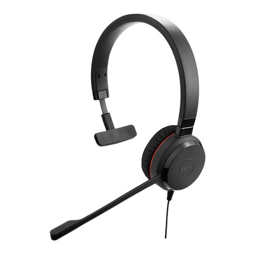 Jabra Evolve 30 II Ms Mono - Micro-Casque - Sur-Oreille - Filaire - Usb, Jack 3,5Mm - Certifié pour Skype For Business