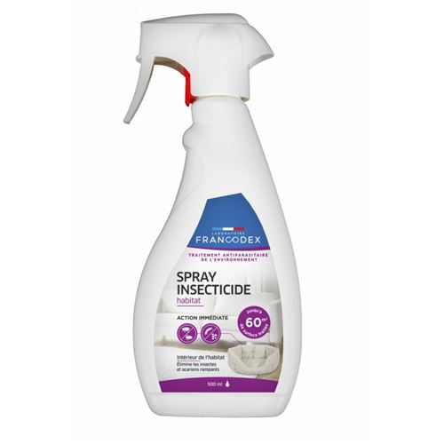 Spray insecticide habitat. flacon 500 ml. traitement antiparasitaire de l'environnement. - Francodex - FR-172349