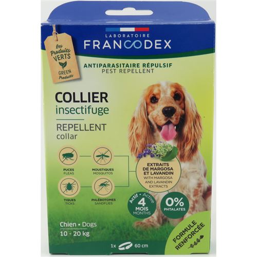 Comparer les prix de Collier Insectifuge de 10 kg à 20 kg 60 cm Pour Chiens