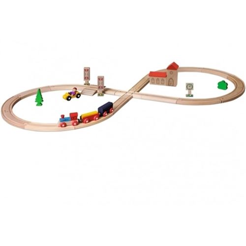 Eichhorn Set de Chemin de Fer-Bois-35 Pièces, 100001262