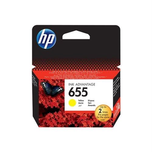 HP Original HP CZ112AE / 655 Cartouche &agrave; t&ecirc;te d'impression jaune