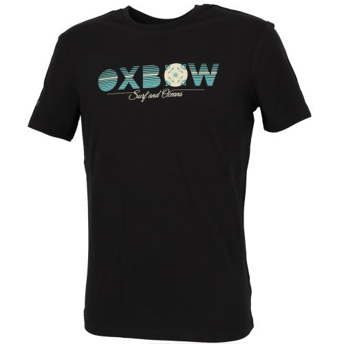 Tee shirt manches courtes Oxbow Tabar noir flower epaule Noir taille : S réf : 40689