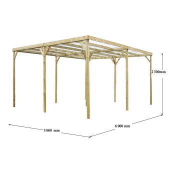 Carport Habrita Autoclave 2 Voitures 30 M2 Mobilier De Jardin