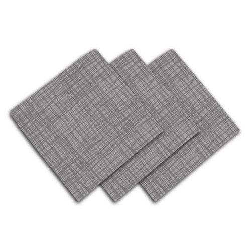 Soleil docre lot de 3 serviettes de table - galaxy - 45x45 cm - gris 838014