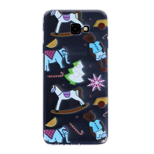 Coque en TPU impression de motifs éléphant et chEVAl pour votre Samsung Galaxy J4 Plus
